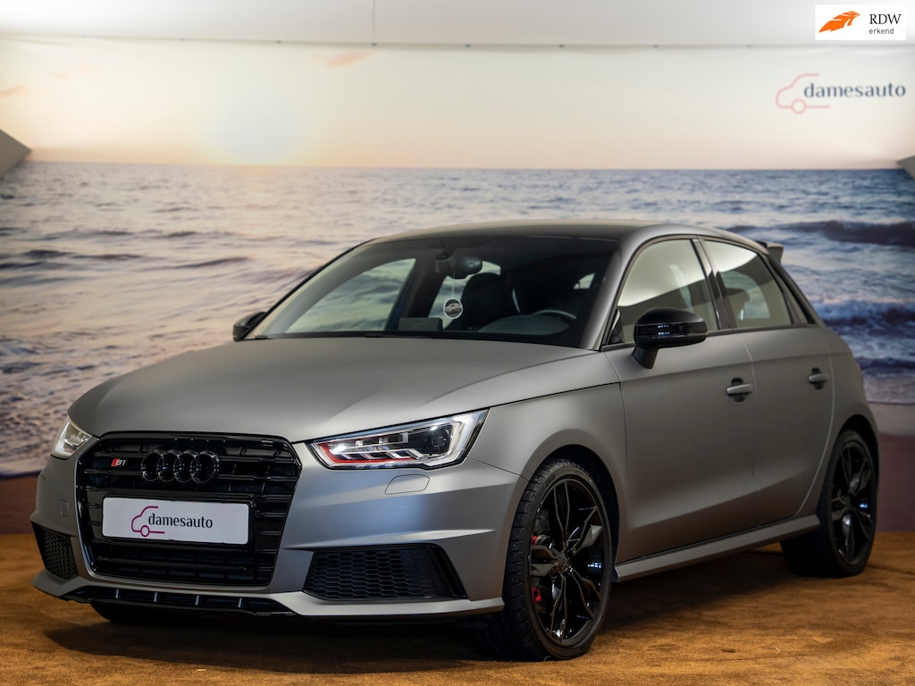 Audi A1 Sportback 2.0 TFSI S1 Quattro Pro Line Plus, schaalstoelen, Mat grijs, incl garantie
