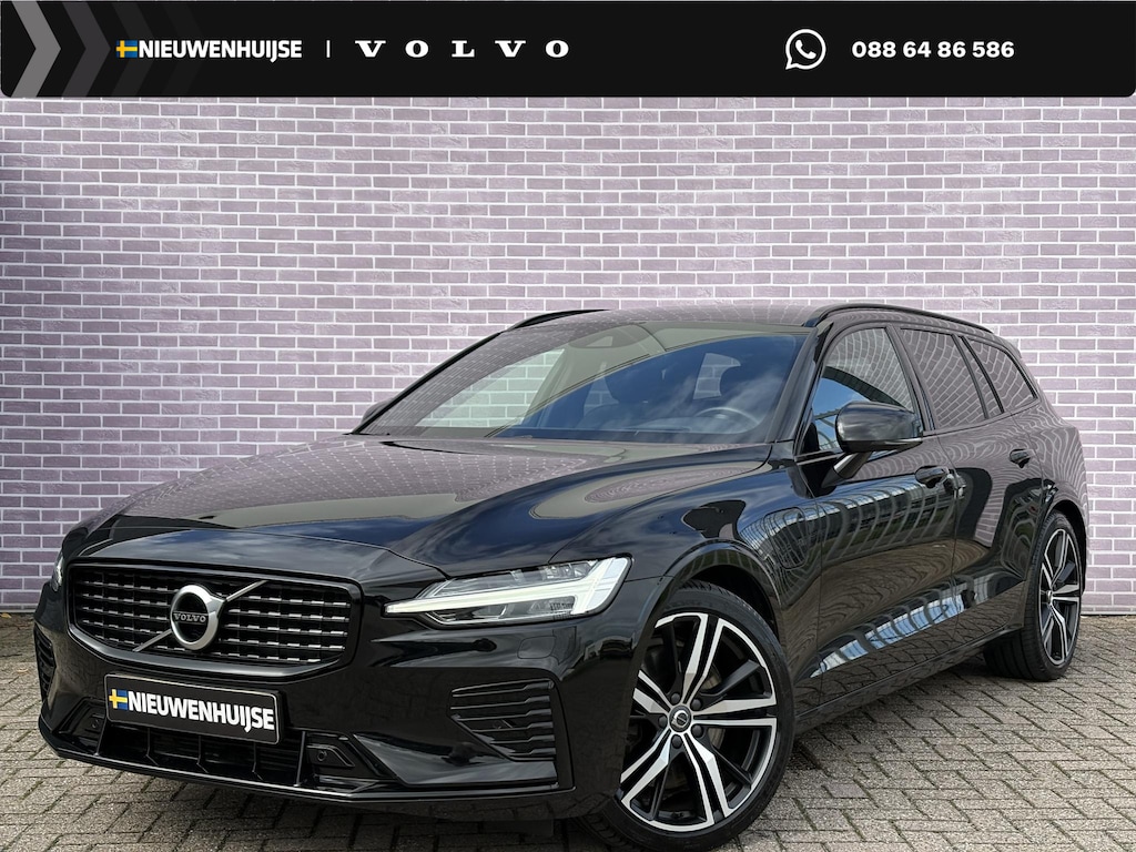 Volvo V60 2.0 T8 Recharge AWD R-Design 19"velgen | LED | HUD | Camera| Harman Kardon | Memory | Trekhaak | Adaptieve cruise control | Blis | Volvo on Call | stoel en stuur verwarming |