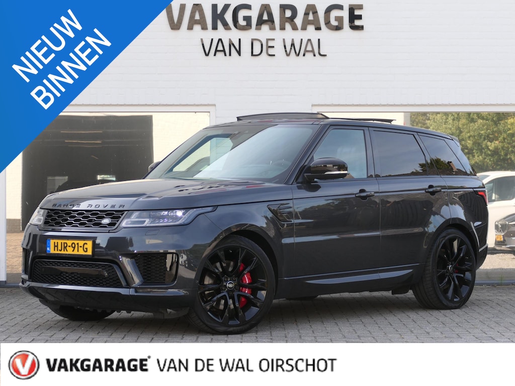 Land Rover Range Rover Sport 3.0 P400 HST | Carbon | Alcantara hemel | Meridian | Panoramadak | Head-up display | Adapative Cruise Control | Dodehoek detectie | Trekhaak | Luchtvering | Apple-/Android Carplay | Stoelventilatie