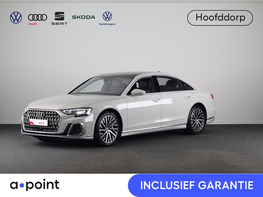 Audi A8 60 TFSI e quattro Lang 462 pk Tiptronic | Verlengde garantie | Navigatie | Panoramadak | Parkeersensoren (Park assist) | Rondomzicht camera | Stoelverwarming/ventilatie/massage v/a | B&O Soundsystem |
