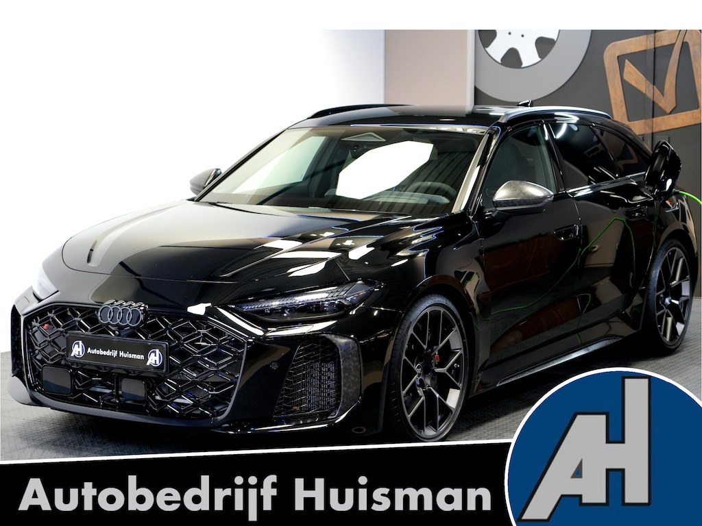 Audi A5 Avant e-hybrid 470kW/640pk Aut8 Quattro Tech Pro 155.830,- NIEUW! KERAMISCH + SPORTPAKKET 285KM/H + PANORAMADAK + CARBON IN-/EXTERIEUR + B&O PREMIUM 3D + SPORTUITLAAT + HEAD-UP + STOELVENTILATIE&-MASSAGE + 360 CAMERA + STOELVERWARMING V&A + 21" LM-VELGEN!!