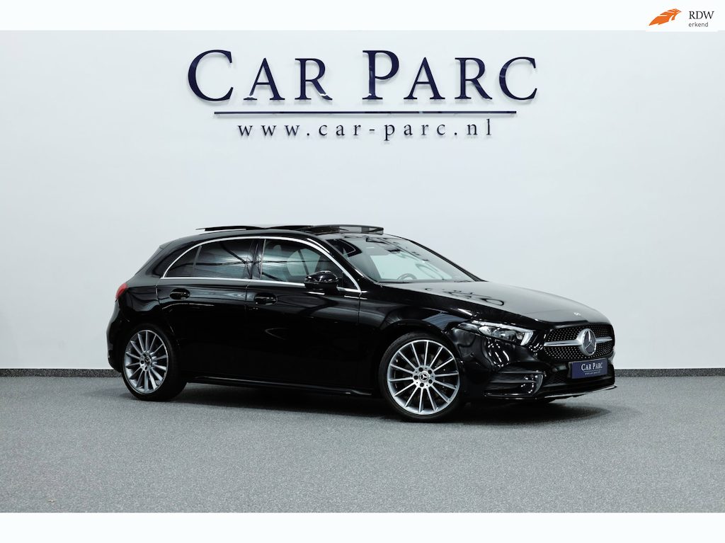 Mercedes-Benz A-klasse 220 AMG MULTIBEAM/VIRTUAL/SFEER/PANO/LEER+S.VERWARMING+MEMORY/19" LMV/CAM/ACC/ECC/12 MDN GARANTIE!