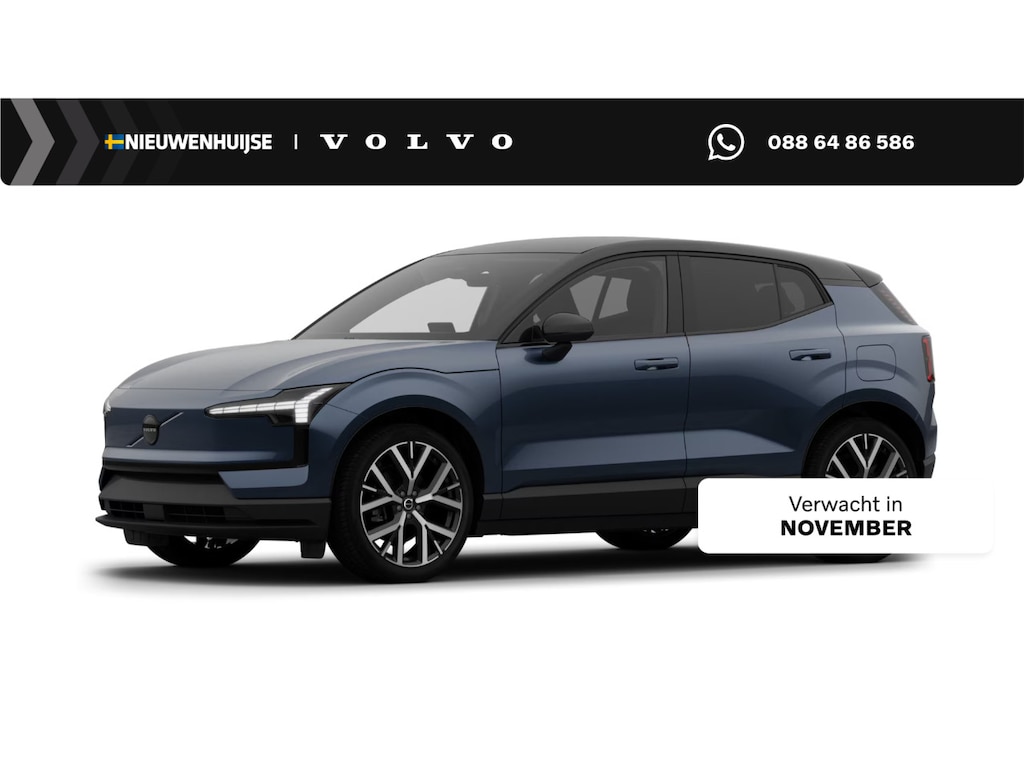 Volvo EX30 P5 Long Range Plus Black Edition Europa 69 kWh | 20" | Zwart Dak | Black Interieur | Stoel en Stuurverwarming | Elektrisch verstelbare voorstoelen | Harman/Kardon |