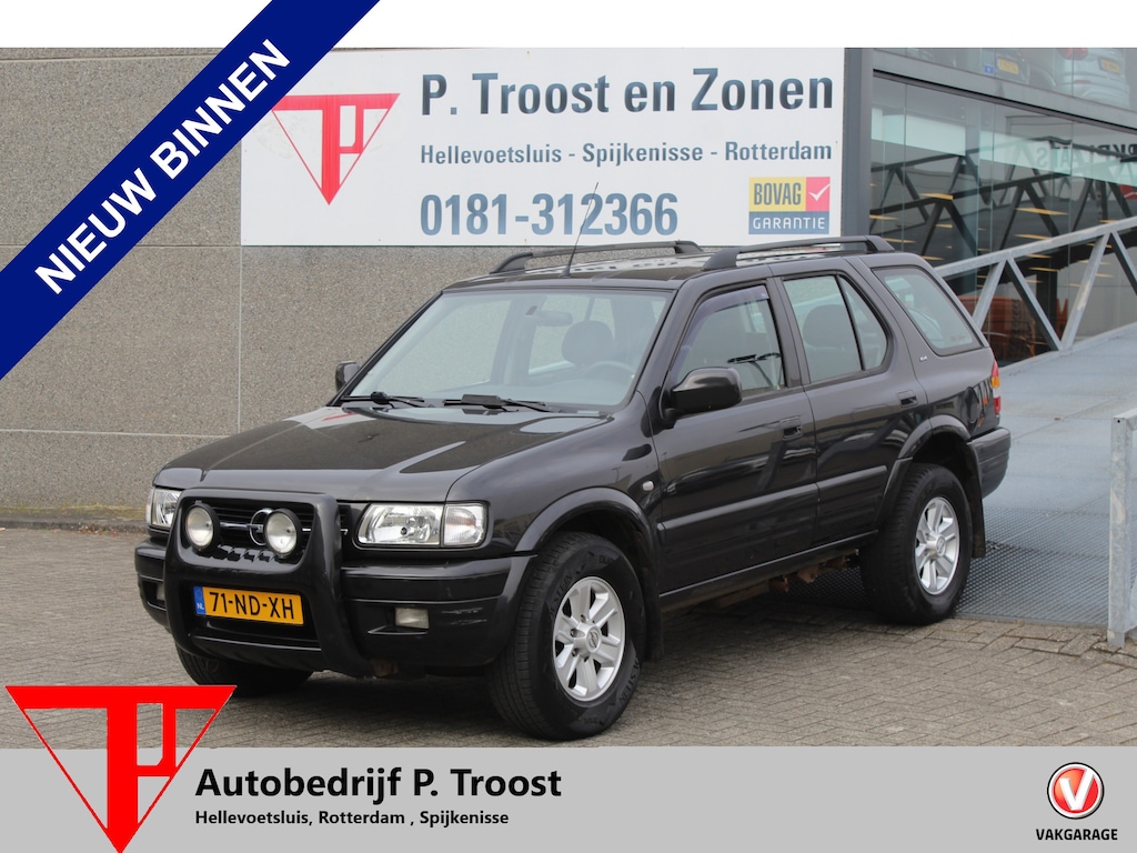 Opel Frontera 2.2i Olympus MEENEEMPRIJS!!2600kg Trekgewicht/Hoge en lage gearing/Airco/Radio CD-Speler/Trekhaak/16'' Lichtmetalen velgen/Elektrische ramen/Elektrisch verstelbare spiegels.