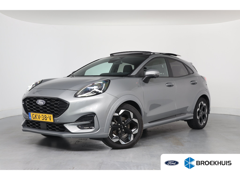 Ford Puma 1.0 EcoBoost Hybrid ST-Line X | Automaat! | Open Dak | B&O | Winterpack | Cruise Adaptive | Camera | Clima | LED | Navi | Lichtmetalen Velgen