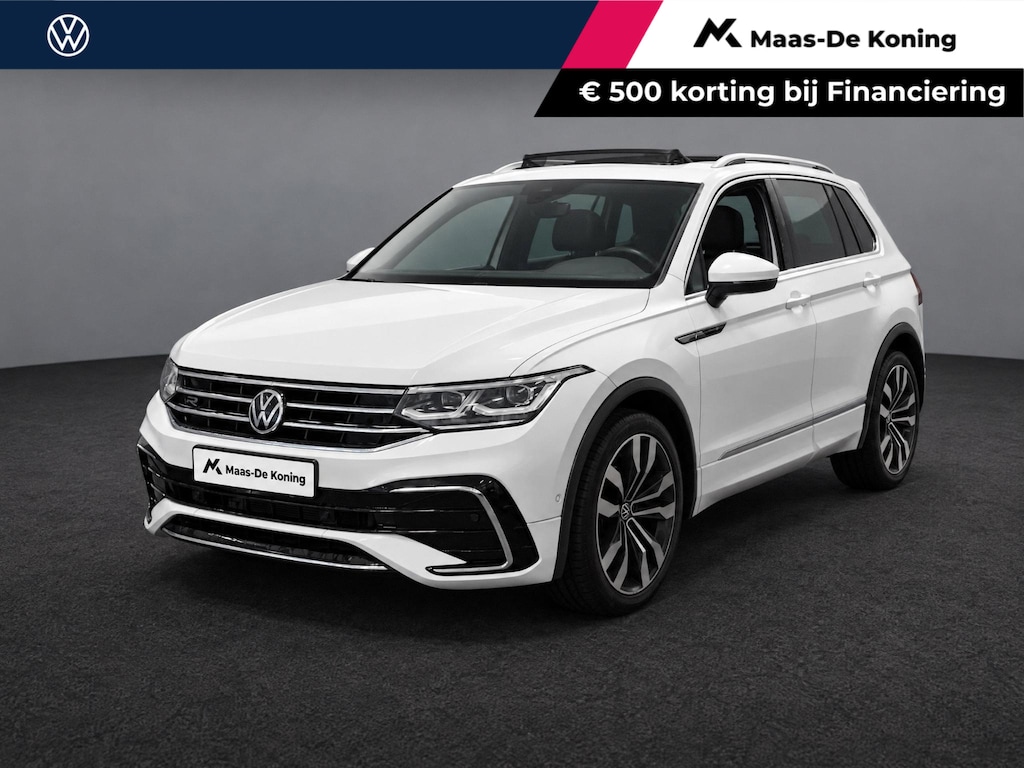 Volkswagen Tiguan 1.5 TSI 150pk DSG R-Line · Panoramadak · Camera · Trekhaak · Harman Kardon Sound  · Apple/Android Car Play · Keyless · Matrix LED · Stuur- & Stoelverwarming ·