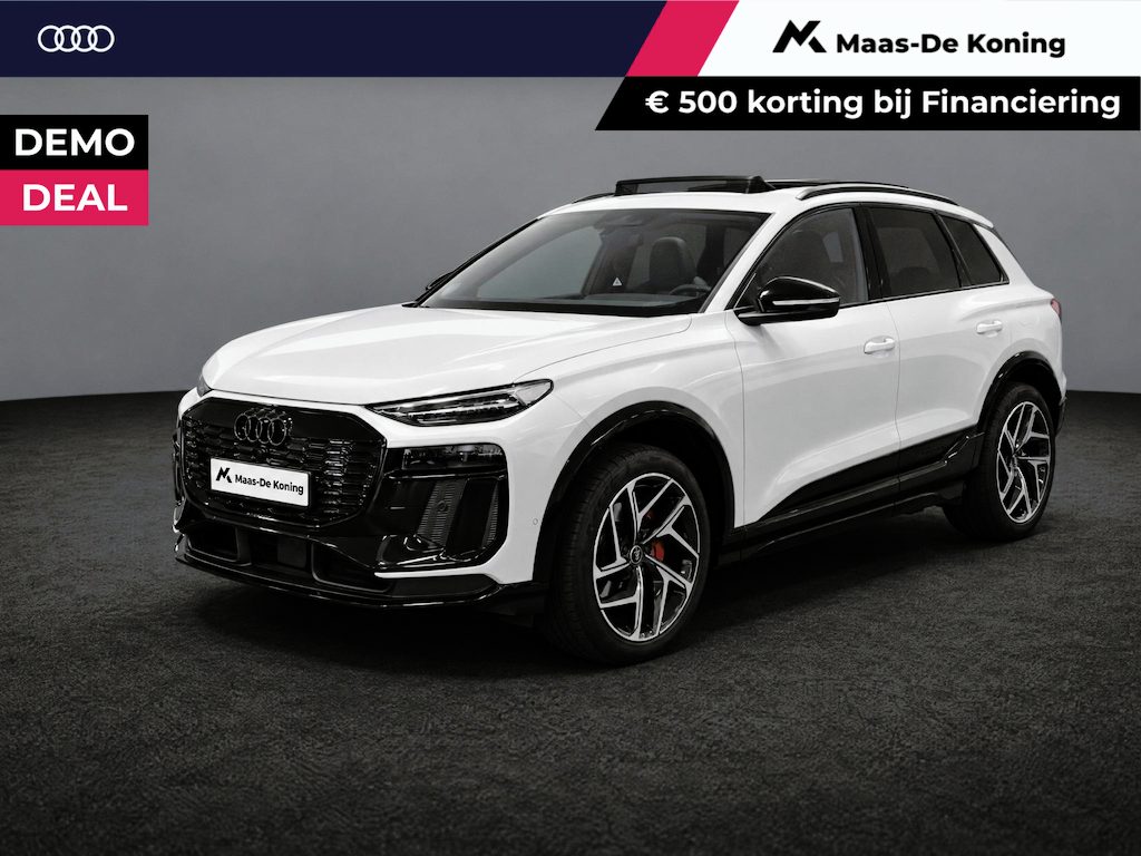 Audi Q6 e-tron S edition performance 100 kWh 306pk · Panoramadak · Inklap. Trekhaak · 360 Camera · Elek. Stoelen + Geheugen Bestuurder · Matrix LED · Stoel-, Stuur & Achterbank verwarmd · Garantie t/m 25-05-2031 of 100.000km