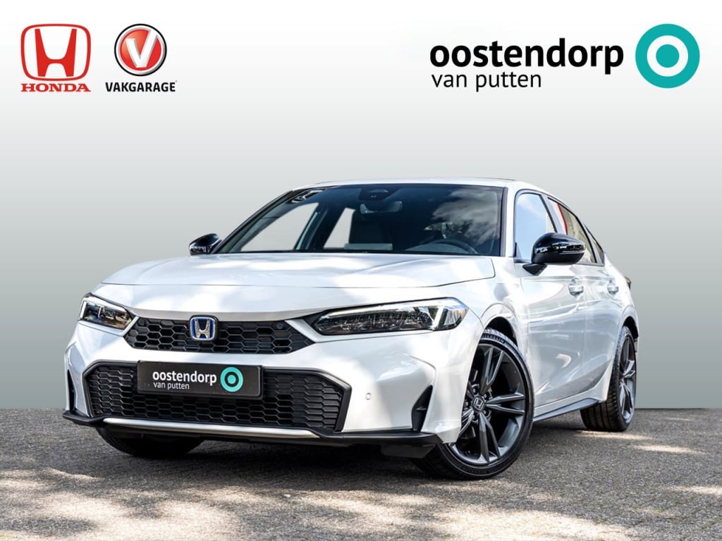 Honda Civic 2.0 Full Hybrid Sport | NL auto l 8 jaar garantie | 1750 euro vooraadkorting | Platinum White Pearl | All In prijs | Navi | PDC v/a | Stoelverwarming