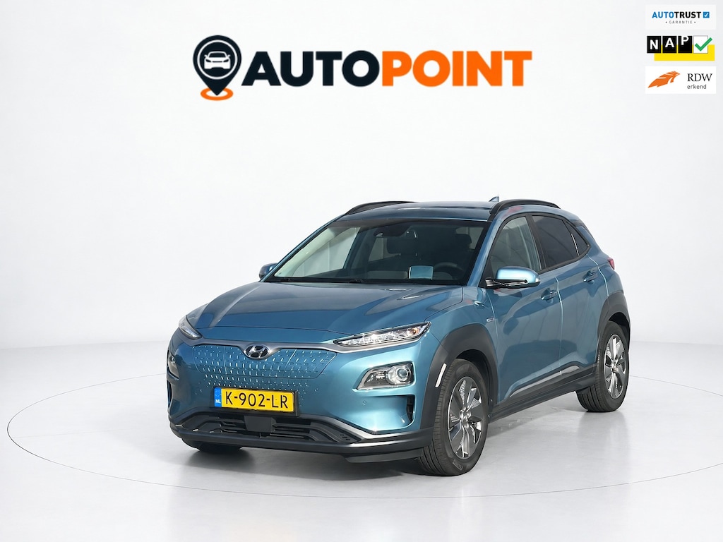 Hyundai Kona Electric EV Limited 64 kWh FASE 3 SOH 100 % ||STOELVRM+VERKOELING|||LANEASSIST|ADAPT.CRUISE|ELEK.STOEL|KEYLESSGO|LEER