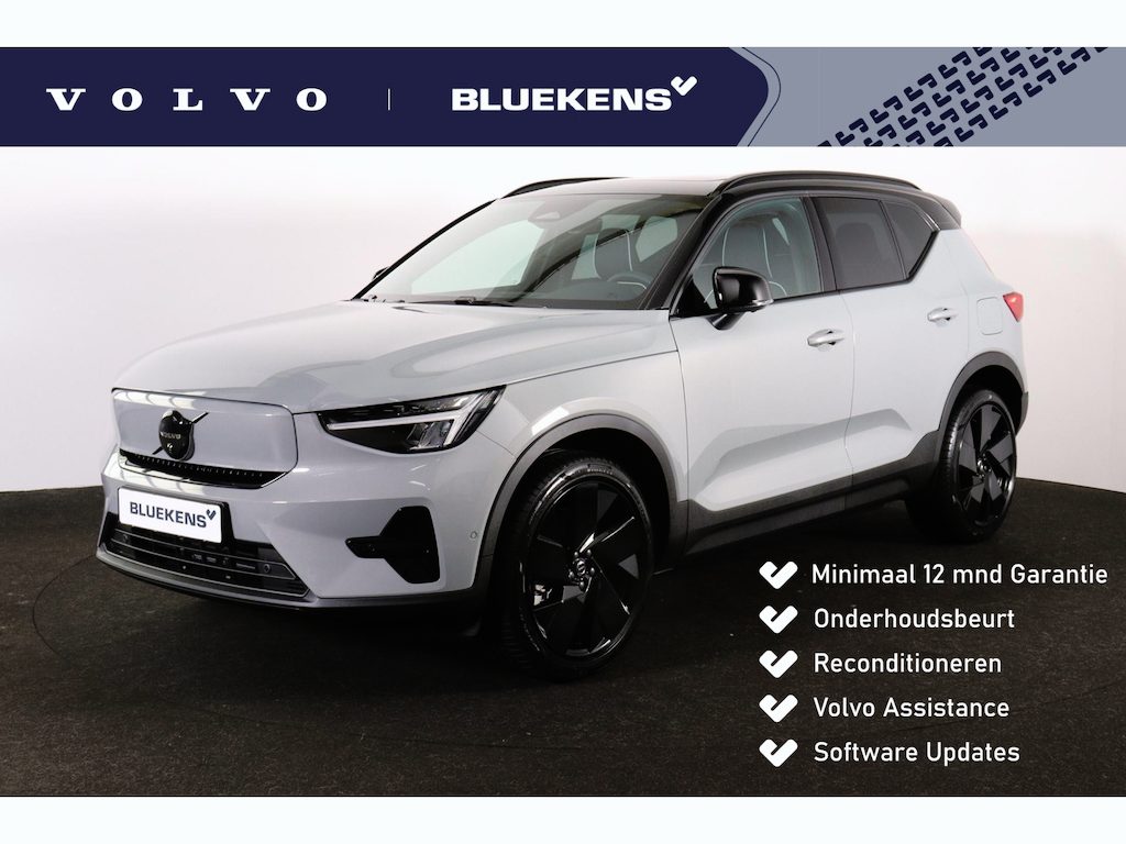 Volvo EX40 Extended Range Black Edition Ultra Europa 82 kWh - IntelliSafe Assist & Surround - 360º Camera - Harman/Kardon audio - Verwarmde voorstoelen, stuur & achterbank - Parkeersensoren voor & achter - Elektr. bedienb. voorstoelen met geheugen links - Draadloze tel. lader - Warmtepomp - 20' LMV