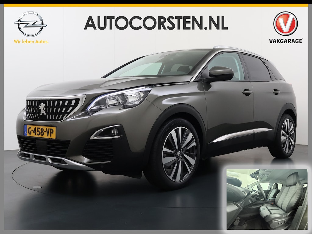 Peugeot 3008 131PK AUT-8 Navi 360°Camera Elektr.Stoel+Geheugen Apple Carplay Android Trekhaak Ergo-Comfort Stoelen Memory Ecc Cruise Control Pdc Blue Premium Pack City Stoelverwarming Lmv Keyless Bluetooth Visio park 1 Privacy Glas Verkeersbord detectie Origineel Nederlandse Auto