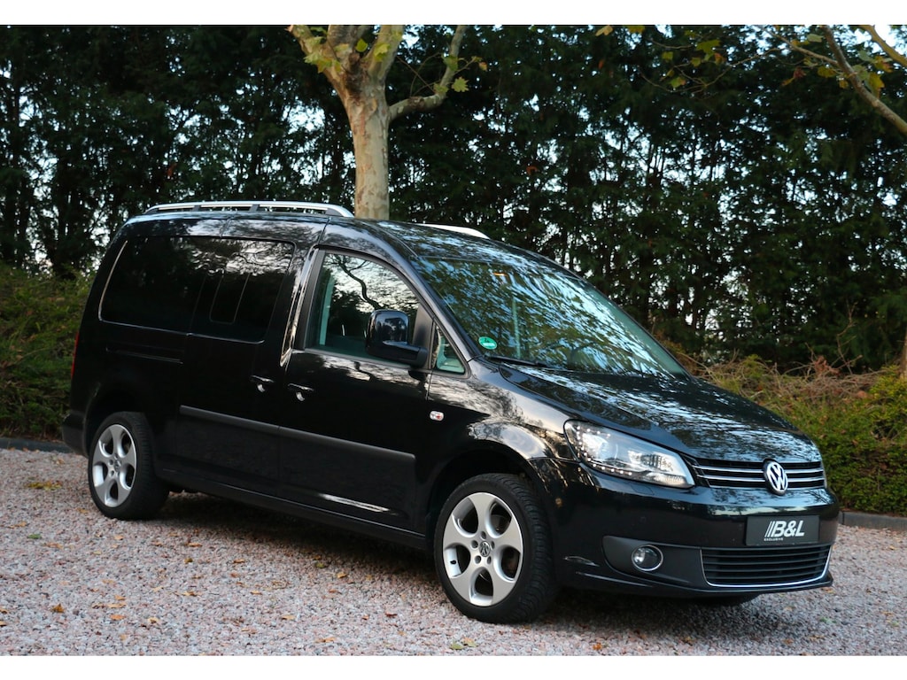 Volkswagen Caddy Maxi 1.6 TDI Aut DSG Marge Dubbele Cabine grijs kenteken voor invalide vervoer Trekhaak Led Xenon Parkeersensor