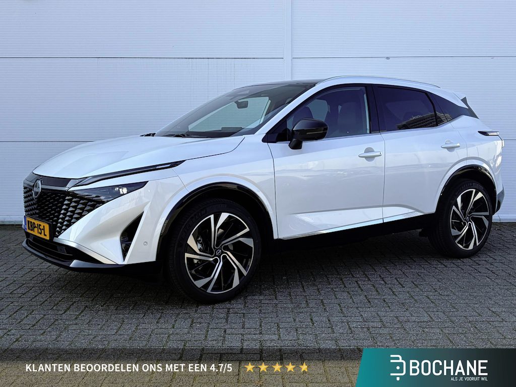 Nissan Qashqai 1.5 e-Power Tekna Plus Stoel- en stuurwielverwarming / Voorruitverwarming / Massagestoelen / Leder interieur / Panoramadak / BOSE