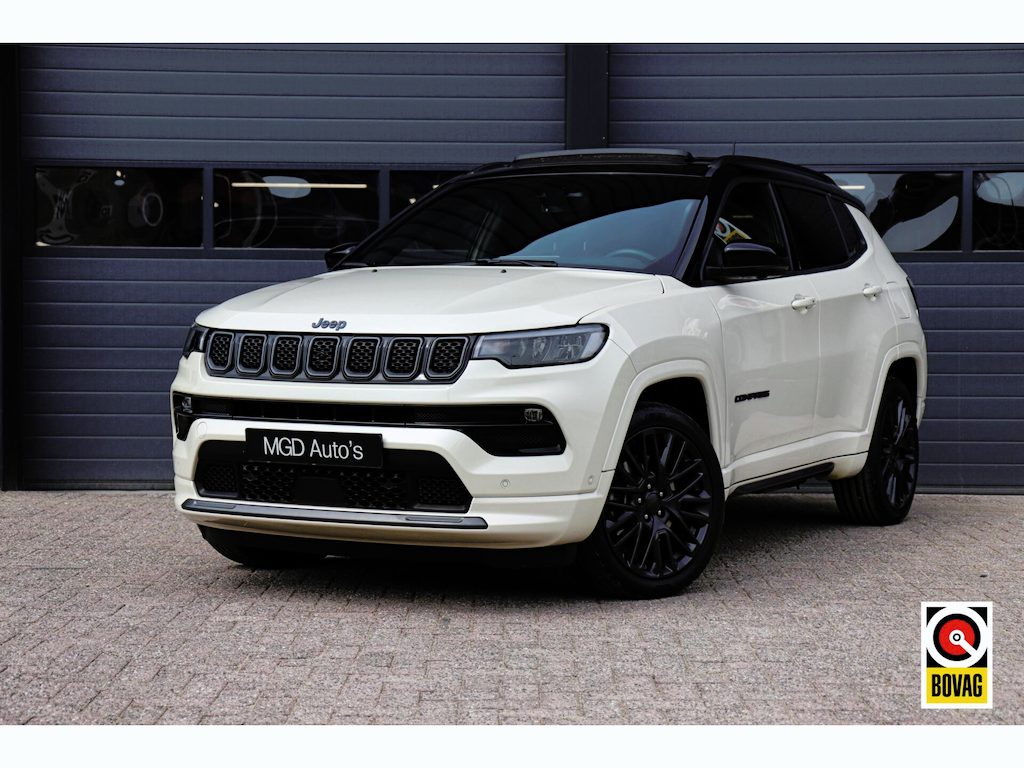 Jeep Compass 4xe 240 Plug-in Hybrid Electric S |PANODAK|360 CAMERA|KEYLESS|MEMORY|LEDER|CARPLAY|STOEL+STUURVERW!