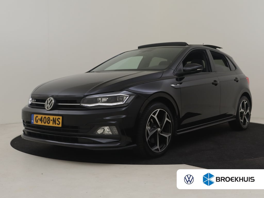 Volkswagen Polo 1.0 TS R-Line 115 PK | Elektr Glazen Pano-dak | Camera | Cr. Contr Adapt | Parkeer assistent | Parkeersensoren | Keyless | Stoelverw | Climate contr | DAB | LED | 17"LMV