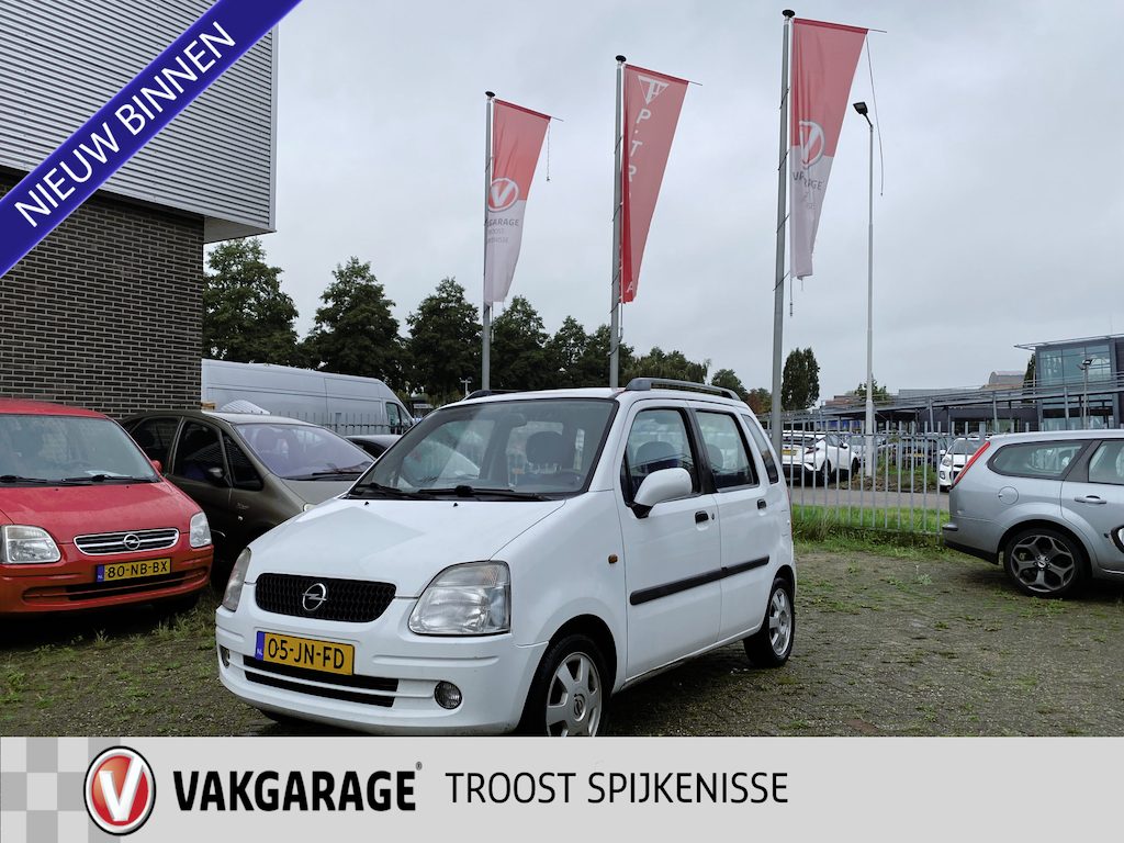 Opel Agila 1.2-16V Elegance,Stuurbekrachting,Elektrischpakket,Trekhaak,Centraledeurvergrendeling,14 Inch Lmv