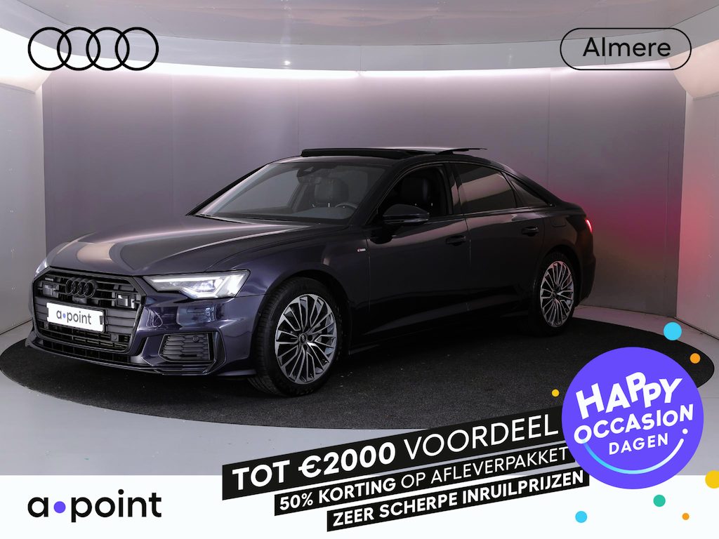 Audi A6 Limousine 50 TFSI e quattro S edition 299 pk S-tronic | SOH 91% | Navigatie | Panoramadak | Trekhaak (wegklapbaar) | Parkeersensoren (Park assist) | Rondomzicht camera | Stoelverwarming | S-Line |