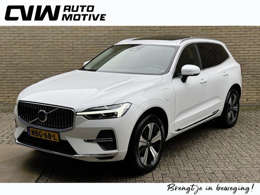 Volvo XC60 2.0 T6 Plug-in hybrid AWD Long range 350pk | SOH 98% | Ultimate bright | Panoramadak | Lederen bekleding | Stoel&stuurverwarming | Achterbank verwarmd | Pilot assist | Camera | Dodehoekdetectie | Memory | Full-LED | DAB | Keyless | Apple CarPlay | Elektrische achterklep | Volledig dealeronderhouden