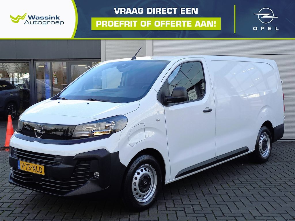 Opel Vivaro-e Electric EV 75 kWh 136pk L3 I SOH 98% | Airconditioning | Navigatie via app | Bijrijdersbank | Onboard lader 11Kw - 3 fase | Geïsoleerde comfort scheidingswand | Surround View pakket