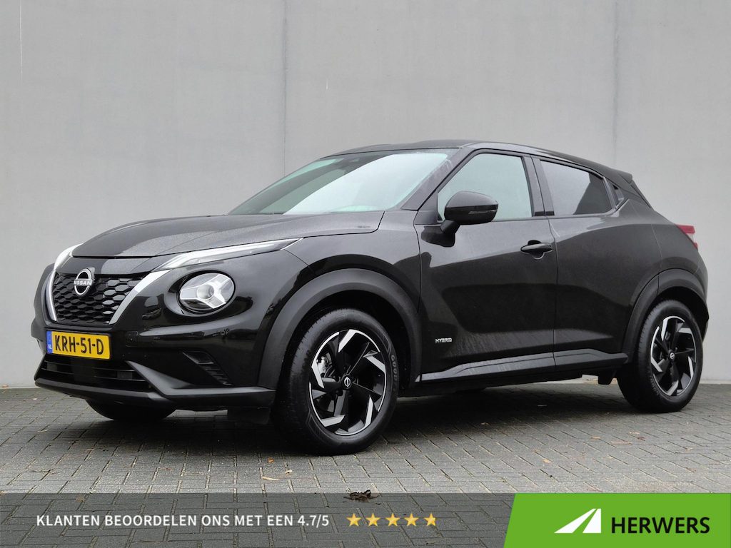 Nissan Juke 1.6 Hybrid N-Connecta / Fabrieksgarantie tot 02-2027<100.000 / Navigatie via Apple Carplay Android Auto / Achterutrijcamera / Keyless Entry/Start / Lichtmetalen wielen 17“ / Climate control /