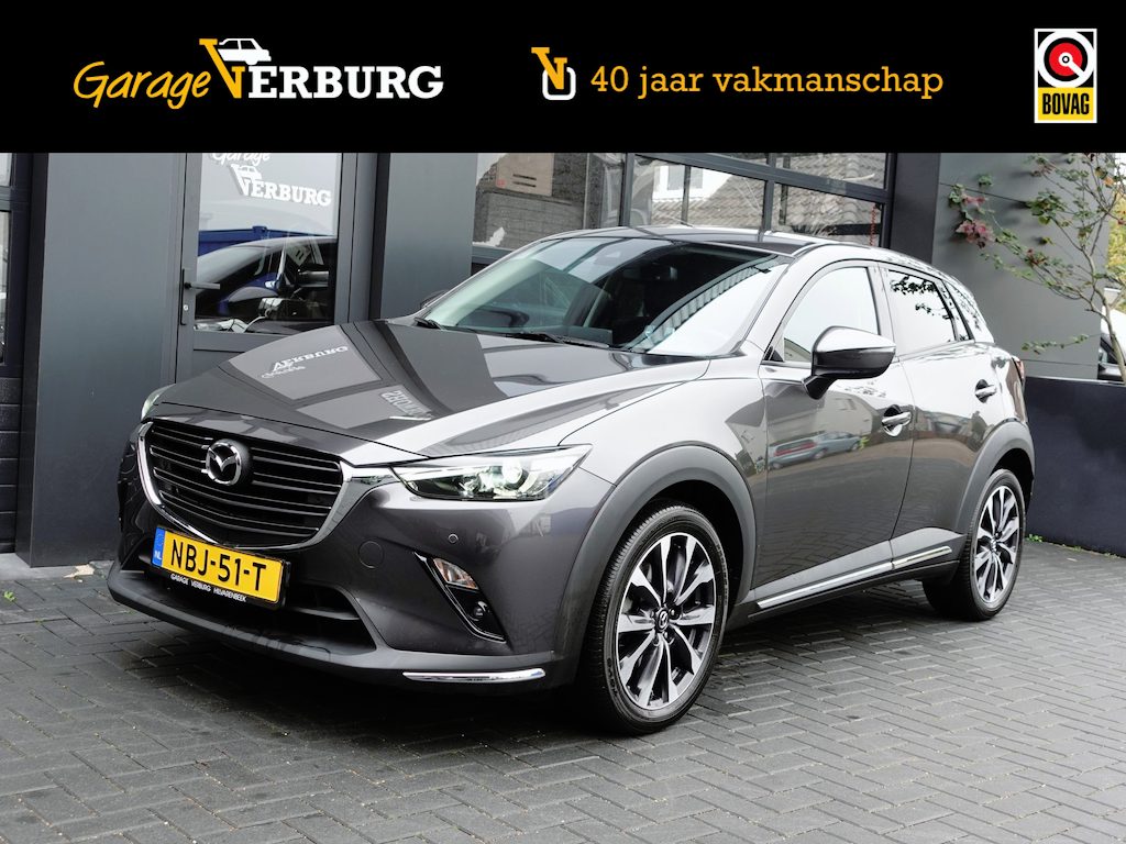 Mazda CX-3 2.0 SkyActiv-G 121 GT-M (Navigatie/Carplay,Camera,Cruise,PDC,Keyless,HUD,1/2 Leer)