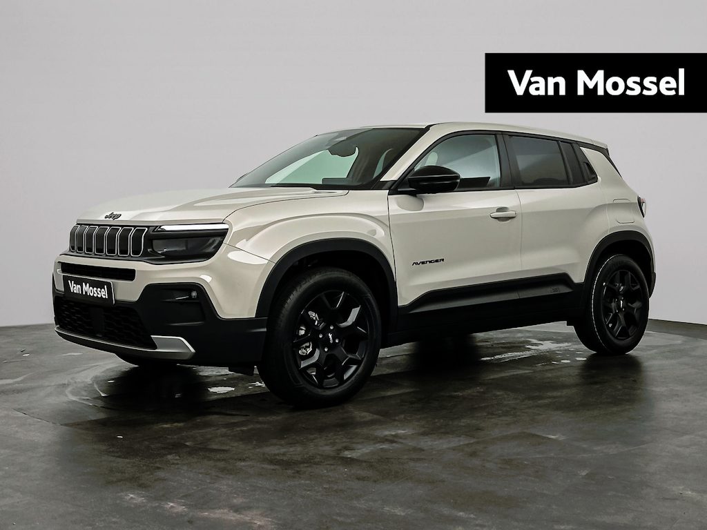 Jeep Avenger 1.2 e-Hybrid Black Edition | VOORRAADVOORDEEL | Camera | Sensoren V+A | Elektrische Kofferklep | JBL | Stoelverwarming | Navi | Cruise Control Adaptief | 2+6 JAAR GARANTIE