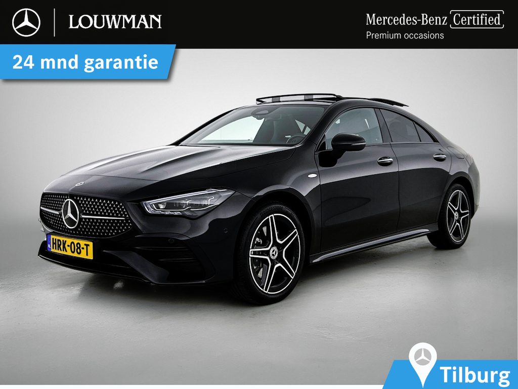 Mercedes-Benz CLA 250 e Business Solution AMG Trekhaak | AMG Line | Night Pakket | Panorama Schuif-Kanteldak | Parkeerpakket met achteruitrijcamera | Sfeerverlichting. Inclusief 24 maanden MB Certified garantie voor Europa.