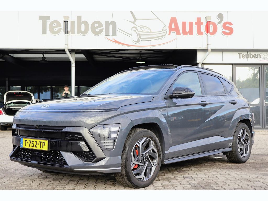 Hyundai Kona 1.6 GDI HEV N Line Sky | schuif-/kanteldak | Trekhaak | Stoelverwarming-ventilatie | Cruise control adaptief | 360 Camera | Zeer compleet!