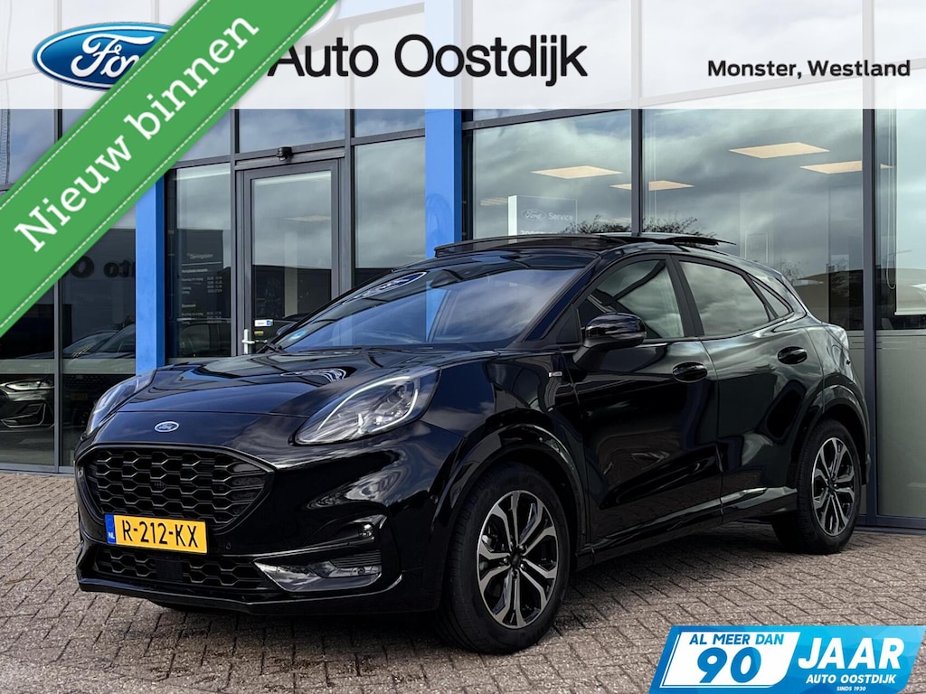 Ford Puma 1.0 EcoBoost Hybrid ST-Line 125PK Panodak Winterpack Adaptieve Cruise Camera Blind-Spot Parkeersensoren Climate Privacy Glass *Compleet*