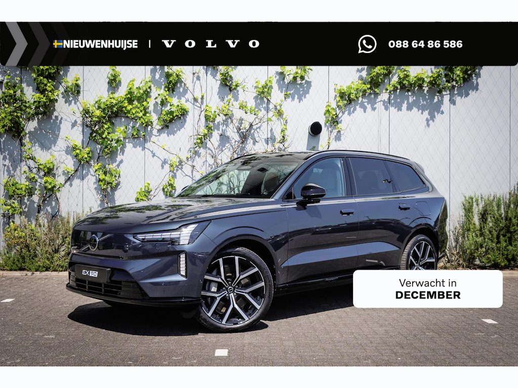 Volvo EX90 Twin Motor Ultra Executive Edition 7p. 106 kWh | Google | Bowers & Wilkins Audio | Luchtvering | Getint Glas | 360 Camera | Elektrochromatisch Panoramadak | Stoelverwarming Voor + Achter | Warmtepomp | Dodehoekdetectie | Elek. Stoelen | Elek. Achterklep | 22" LM