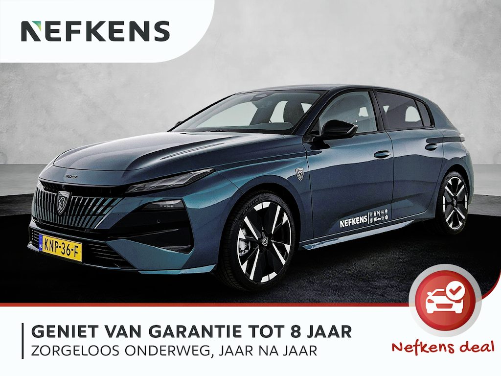Peugeot 308 1.2 Hybrid 145pk GT Automaat | 360 Camera | Elektrische Bestuurdersstoel | Climate Control | Adaptieve Cruise Control | LED | 18"LMV | Keyless Entry/Start | Stuur/Stoelen Verwarmd | Apple Carplay/Android Auto |