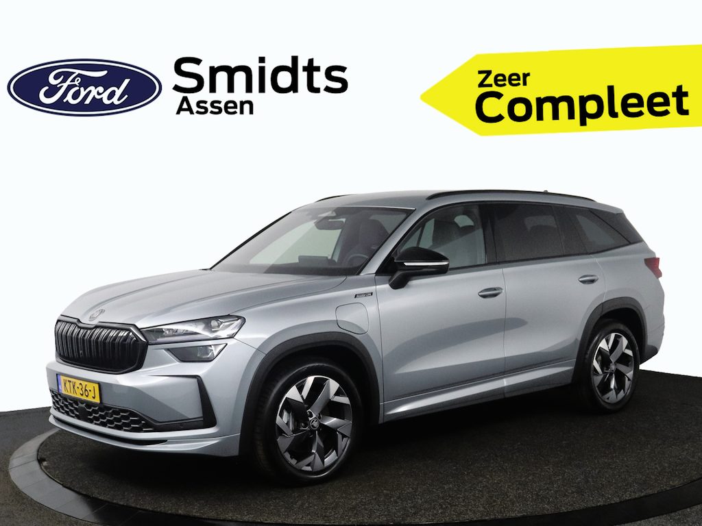 Skoda Kodiaq 1.5 TSI PHEV 204 pk Sportline | Stoelverw. | Stuurverw. | El. a. klep | El. verst. stoel + geh. | LED | 19" | Keyles entry |
