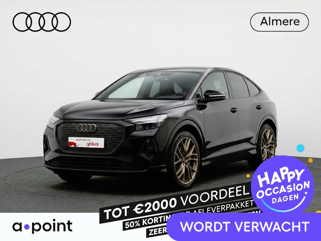 Audi Q4 Sportback e-tron S edition performance 82 kWh 286pk | Komt eind oktober binnen | Panoramadak | Stuurverwarming | Parkeercamera | Verlengde garantie