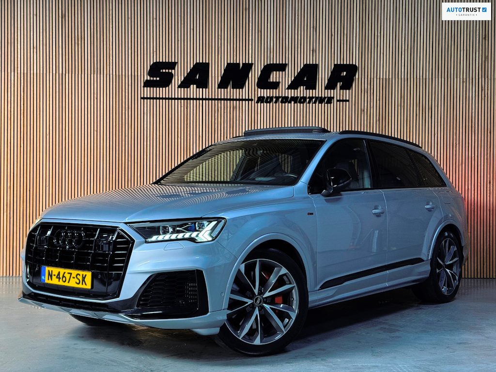 Audi Q7 60 TFSI e quattro S Competition PANO|LUCHTVERING|TREKHAAK|HUD|B&O|AMBIENT|360 CAM|ALARM|STOELVENTILATIE|MASSAGE|21 INCH