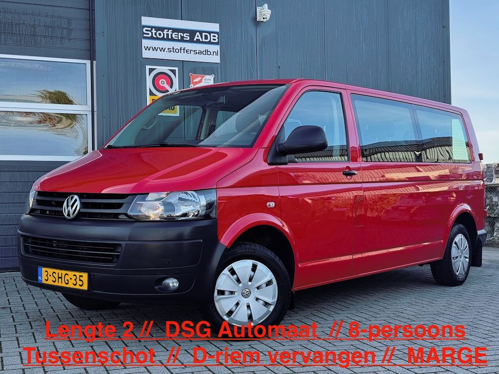 Volkswagen Transporter Kombi 2.0 TDI 140pk DSG L2H1 Comfortline | D-riem verv. | 8-persoons | Trekhaak | Navi | Cruise | MARGE