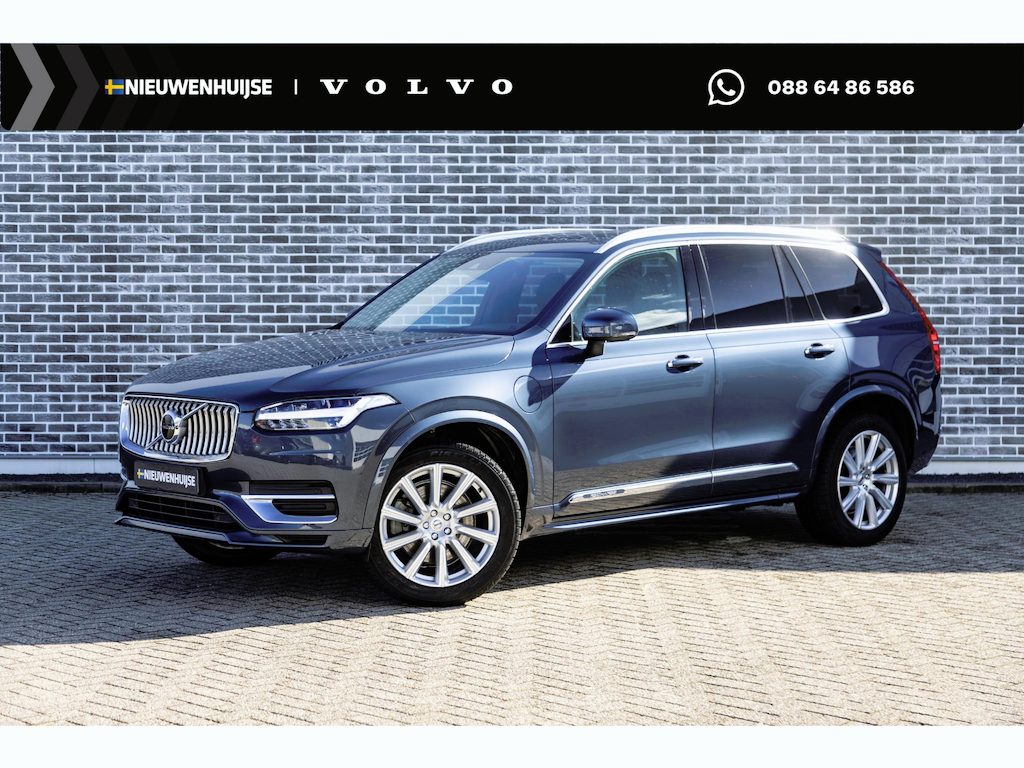 Volvo XC90 T8 Recharge AWD Inscription | Plug-in Hybrid (PHEV) | Trekhaak | Panoramadak | Cruise Control Adaptief | BLIS | Elektrisch Verstelbare Voorstoelen | Navigatie | Apple Carplay | Android Auto | Lederen Bekleding | Stoelverwarming | Keyless Entry | Elektrische Achterklep | 91% SOH