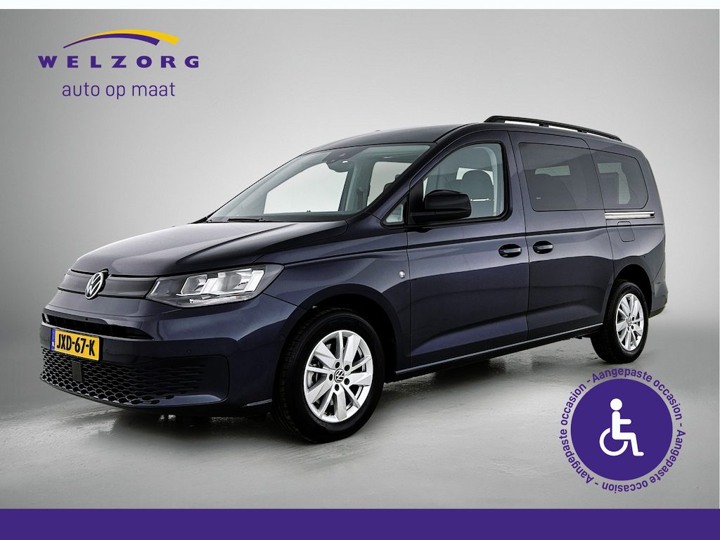 Volkswagen Caddy Maxi 1.5 TSI 7p Direct leverbaar! Rolstoelauto zelfrijder, ring gas, bedrijfsrem, draaistoel bijrijder en bodemverlaging