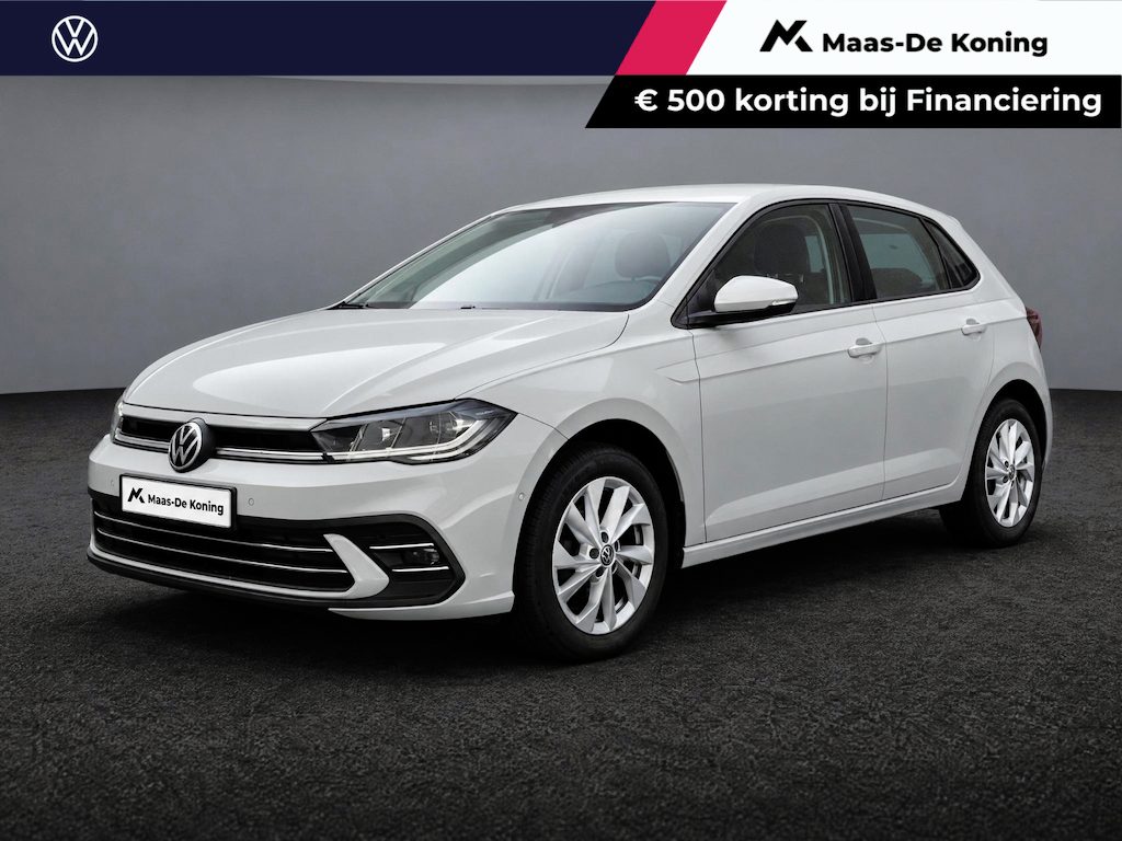 Volkswagen Polo 1.0 TSI 110pk DSG Style · Camera · Keyless · Stoelverwarming · Apple/Android Car Play · Matrix LED · Dodehoeksensoren · Navigatie · Verkeersbord Detectie · P-Sensoren ·