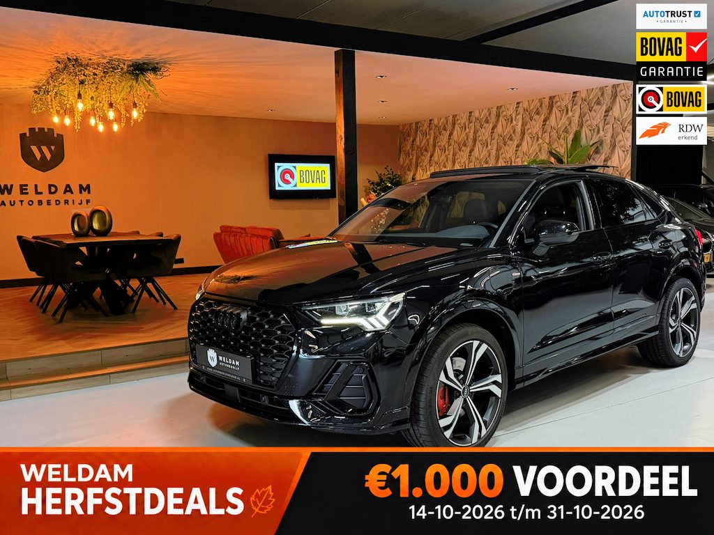 Audi Q3 Sportback 45 TFSI e S Edition S-Line 245pk Garantie|Pano|Matrix|ACC|Lane|Camera|Leder|20"|Rijklaar