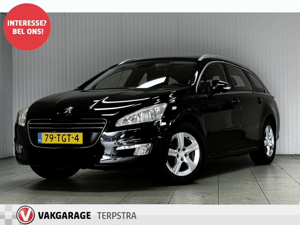 Peugeot 508 SW 1.6 THP Blue Lease Executive /Ketting Verv. 182.000KM! /Trekhaak! /Pano-Dak! /Navi /Climat /Cruise /Elek. pakket /Bluetooth /Regensensor /16"LMV /PDC V+A /Dakrails /Mistlampen.