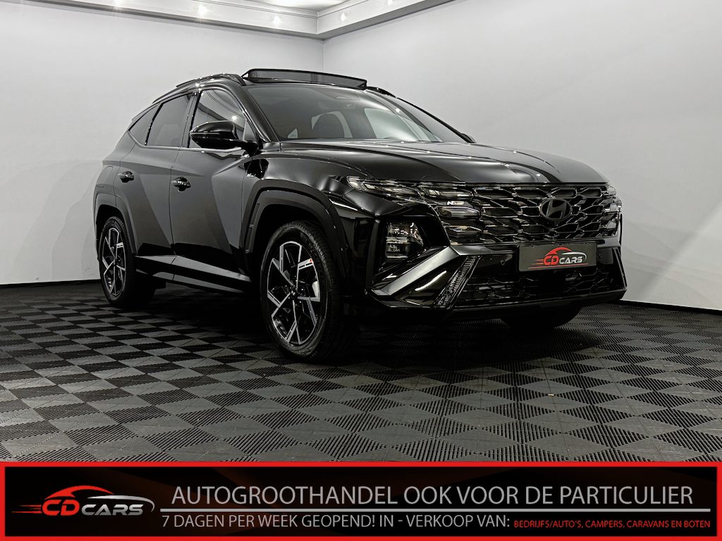 Hyundai Tucson 1.6 T-GDI HEV N Line Sky Pano, Half leder, 360 Camera, Navi, Winterpakket, Head-up display, Elektrische achterklep, 5 jaar garantie
