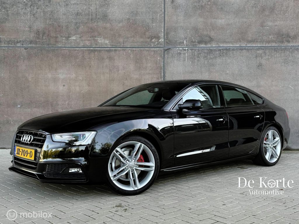Audi A5 Sportback 1.8TFSI 2016 | 3x S-Line | Half leder | Trekhaak afneembaar | Stoelverwarming voor en achter | Adaptief cruise | Isofix |