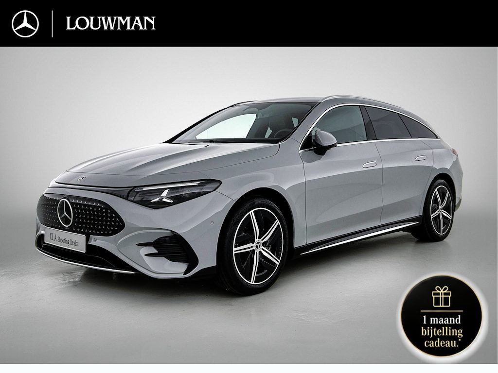 Mercedes-Benz CLA Shooting Brake 250+ Business Solution AMG 85 kWh | Advanced Plus pakket | Parkeerpakket | Trekhaak | Vast panoramadak | Warmtewerend, donkergetint glas | 18 inch vijfspaaks lichtmetalen AMG-velgen | GUARD 360° | Sportstoelen |