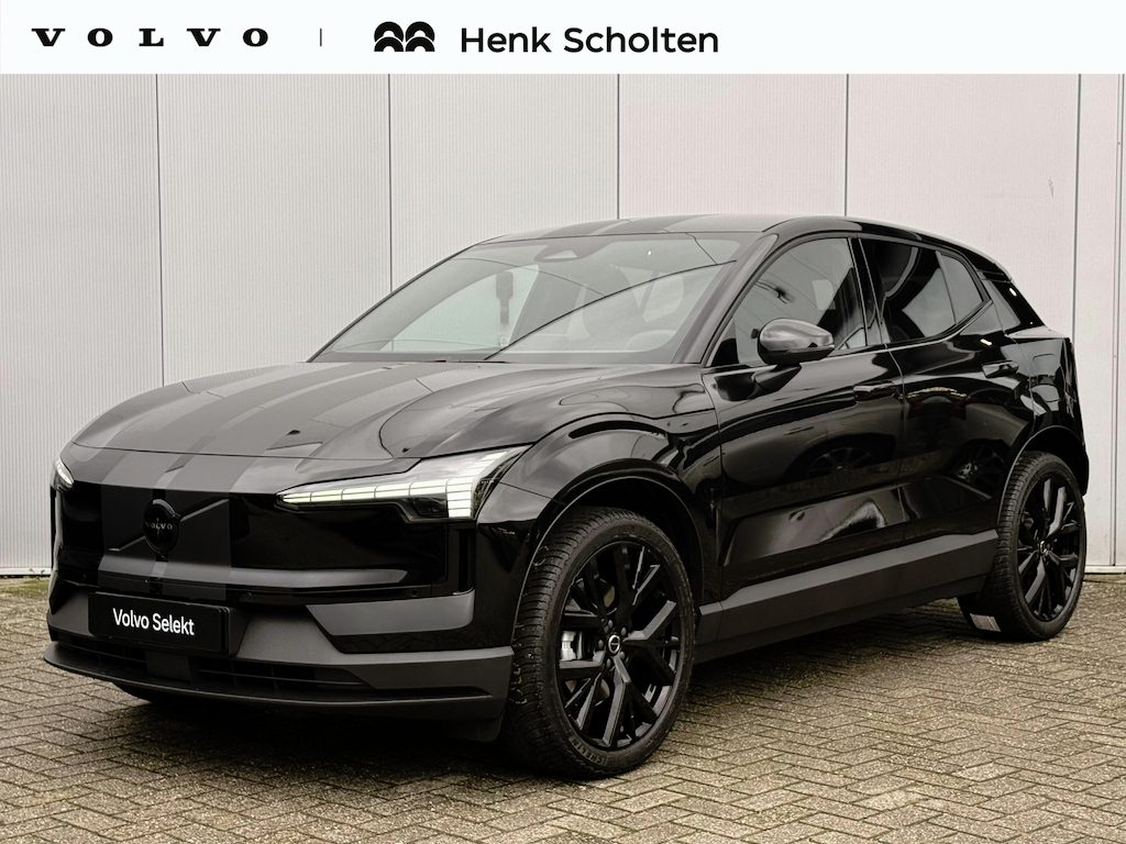 Volvo EX30 P5 Long Range Plus Black Edition Europa 69 kWh | 20 inch black lichtmetalen velgen | Striping | Harman Kardon audio | Black interieur | Adaptieve Cruise Control | BLIS Dodehoekdetectie | Elektrisch verstelbare voorstoelen | Verwarmbare voorstoelen & stuurwiel | Getint glas |