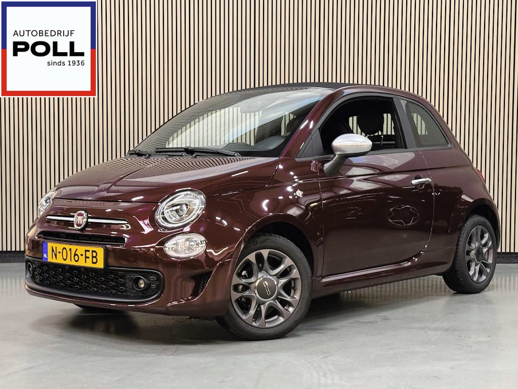 Fiat 500C 1.0 Hybrid Rockstar Cabrio Half Leer Apple Car play Airco Cruise control Dealeronderhouden