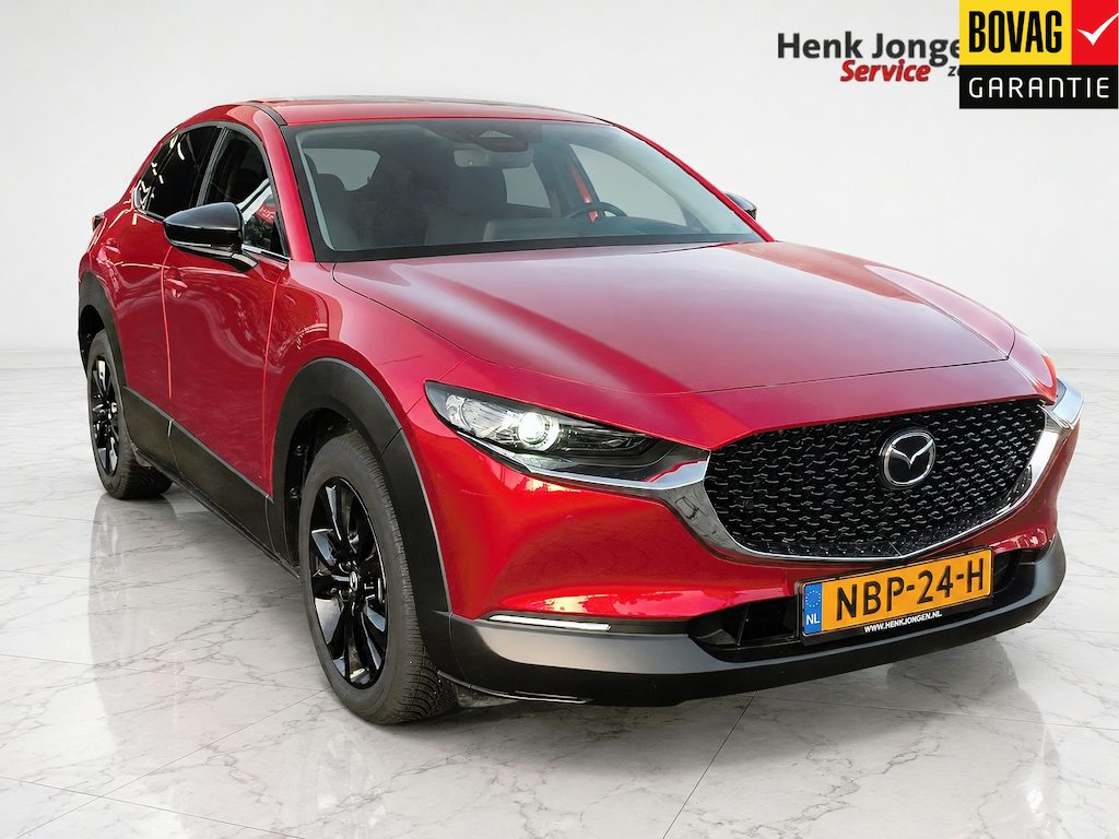 Mazda CX-30 2.5 e-SkyActiv-G M Hybrid Homura Automaat uit 2024 Rijklaar + 12 maanden Bovag-garantie “Sinds 1970 | 5.000+ reviews | Score 9,5 | Service zoals ’t hoort” Henk Jongen Auto's in Helmond,  al 50 jaar service zoals 't hoort!
