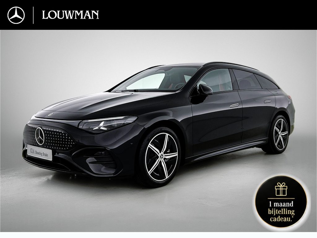 Mercedes-Benz CLA Shooting Brake 250+ Business Solution AMG 85 kWh | Advanced Plus pakket | Nightpakket | Parkeerpakket | Trekhaak | Vast panoramadak | Sportstoelen | GUARD 360° | 18 inch vijfspaaks lichtmetalen AMG-velgen |