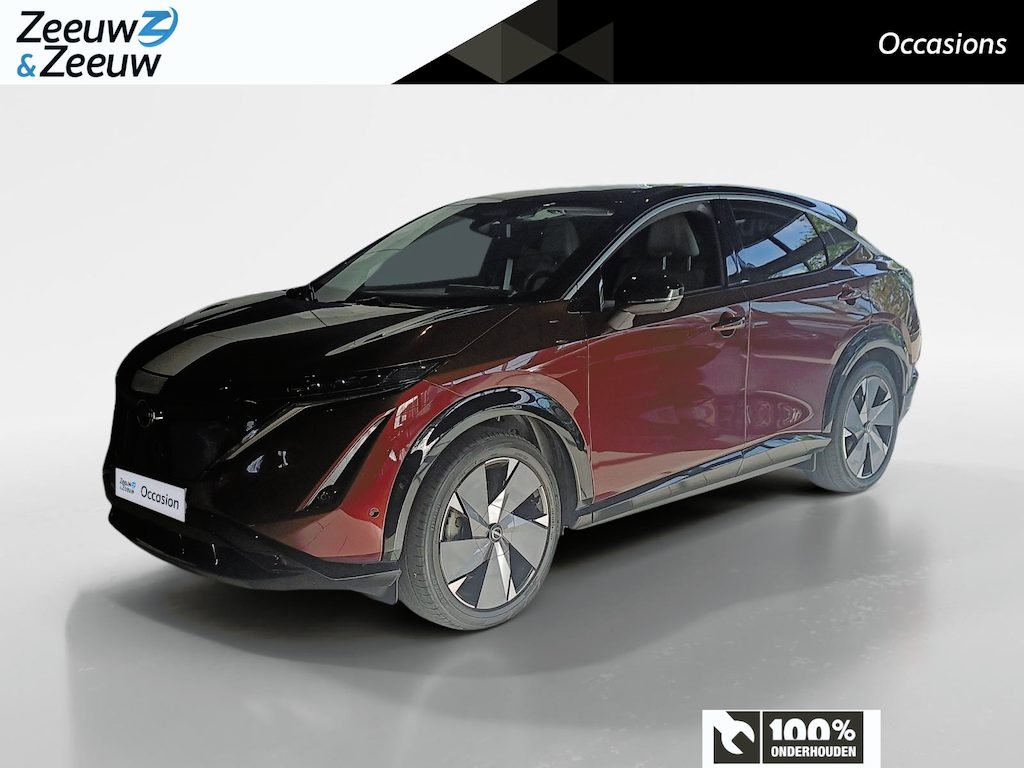 Nissan Ariya Evolve 66 kWh | 20 inch wielen | Ceramic coating |22 kW ingebouwde lader | Electrische stoel en stuur verstelling | Navigatie | Stoel geheugen | shuif/kanteldak | Stoel verwarming en verkoeling | Zeer mooie auto |