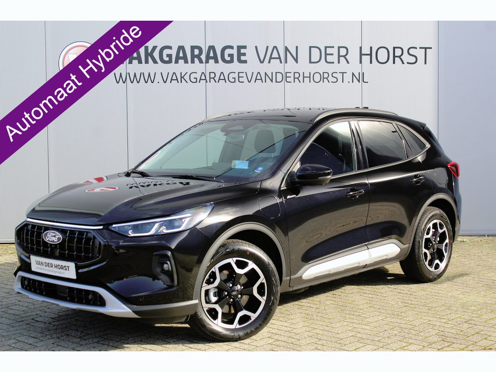 Ford Kuga 2.5-243pk PHEV 'ACTIVE' X. Mrt. 2026, slechts 5.000km ! Fabr. garantie t/m 16-03-2030 ! Autm. airco dual, navigatie, bluetooth telefoonvoorb., LED Matrix verl., camera 360gr., stoel-, stuur- en voorraamverw., B&O soundsyst., lane- en side assist, dodehoek ass. etc.