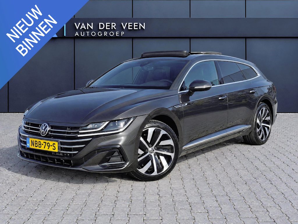 Volkswagen Arteon Shooting Brake 1.4 TSI eHybrid R-Line Business+ | Incl. 12 maanden garantie | 100% dealer onderhouden | SOH 98% | Trekhaak | Schuif/kantel dak | Stoel/stuurverwarming | Apple carplay/Android auto | 360° camera | Verwarmde achterbank |